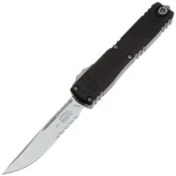 Нож Microtech Ultratech ZBP S/E PS stonewash сталь M390MK рукоять Black Aluminum (1121-11)