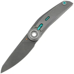 Нож Reate/Vulpex Knives TRON darkwash сталь M390 рукоять Groove Pattern Beadblast Titanium