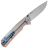 Нож Ruike P801-J stonewash сталь 14C28N рукоять сталь/Orange G10