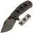 Нож Rike Knife Smelter-D сталь M390 рукоять Diamond Dark Gray Titanium/3 Skull