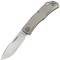 Нож KB Knives El Dorado satin сталь M390 рукоять Grey Titanium