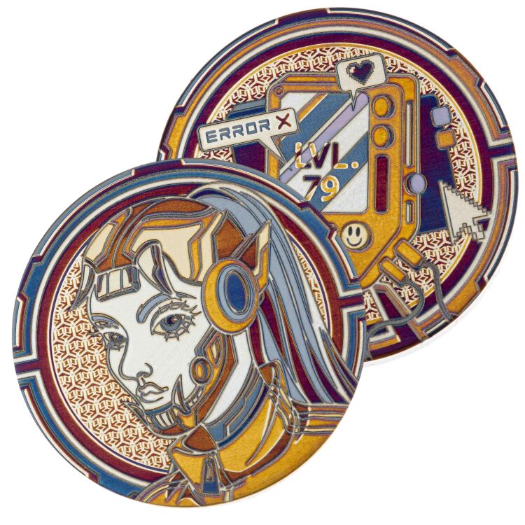 Монета Error Coin Киберпанк V3 Titanium