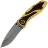 Нож Kershaw Blur blackwash сталь 14C28N рукоять Gold Aluminium/Trac-Tec (1670GLDBW)