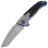 Нож WE Knife Press Check Tanto сталь CPM-20CV рукоять Gray Ti/Black/Blue G10 (WE20078A-2)