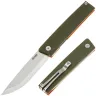 Нож SRM Gent Scandi satin/stonewash сталь 10Cr15CoMoV рукоять Green G10 (401L-GP)