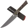 Нож кухонный Microtech 4.5" Steak Knife сталь San Mai M390 Damascus рукоять Bronze Ti/Livewire CF