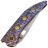 Нож WE Knife Attor beadblast сталь CPM-20CV рукоять Flamed/Gold inlays Titanium (WE23037-2)