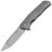 Нож Lion Steel T.R.E. сталь M390 рукоять Gray Titanium/Blue clip (TRE BL)