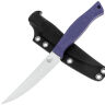 Нож филейный Owl Knife FS110 сталь N690 рукоять микарта Джинс фиолетовая