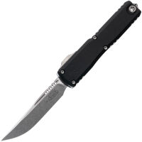 Нож Microtech Ultratech ZBP S/E stonewash сталь M390MK рукоять Black Aluminum (1121-10)