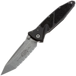 Нож Microtech SOCOM Elite T/E serrated apocalyptic сталь M390 рукоять Black Aluminium (161-12AP)