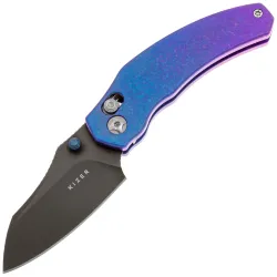 Нож Kizer Mini Bulldog DLC сталь S45VN рукоять Blue/Purple Titanium