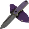 Нож с Котом Жаба acidwash сталь VG-10 рукоять микарта фиолетовая