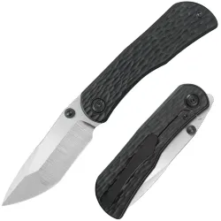 Нож KB Knives Folklore satin сталь M390 рукоять Jigged DLC Titanium