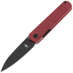 Нож Kizer Feist black сталь 154CM рукоять Wine Denim Micarta