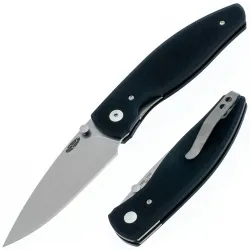 Нож TRM Atom tumbled сталь CPM-20CV рукоять Flat Black G10
