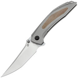 Нож Kansept Baku satin сталь S35VN рукоять Gray Titanium/Brown Micarta