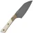 Нож кухонный Microtech 4" Santoku DLC washed сталь M390MK рукоять Bronze Ti/Ivory G10