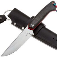 Нож 7 Ножей Айсберг сталь N690 рукоять Red G10/Carbon Fiber