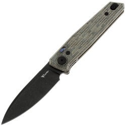 Нож Reate PL-6 black PVD сталь Nitro-V рукоять Green/Black Micarta