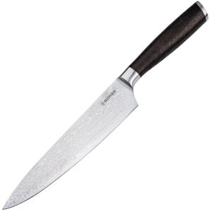 Нож кухонный Boker Meisterklinge Chef's Knife Large сталь VG-10/Damascus рукоять Smoked Oak  (130954DAM)