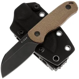 Нож Kizer Drop Bear fixed Sheepsfoot blackwash сталь AEB-L рукоять Norplex UltreX Micarta