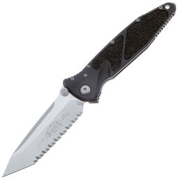 Нож Microtech SOCOM Elite T/E stonewash Serrated сталь M390 рукоять Black Aluminium (161-12)