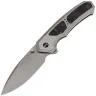 Нож WE Knife Corwyn stonewash сталь M390 рукоять Grey Titanium/Black & Pink CF (WE24088-2)