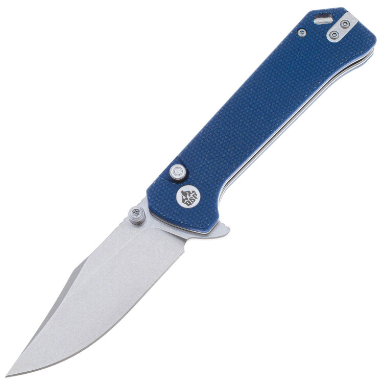 Нож QSP Grebe stonewash сталь 14C28N рукоять Blue Micarta (QS147-B1)