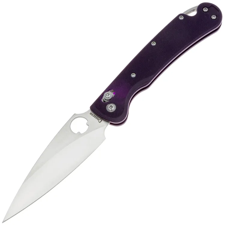 Нож Daggerr Sting Slim X-Lock satin сталь VG-10 рукоять Purple G10