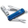 Нож-брелок Victorinox Nail Clip 580 Translucent Blue 65мм (0.6463.T2)