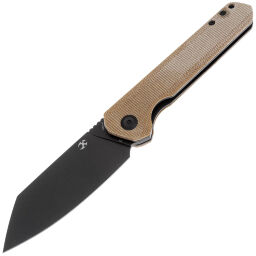Нож Kansept Bulldozer black сталь D2 рукоять Brown Micarta