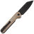 Нож Kansept Bulldozer black сталь D2 рукоять Brown Micarta