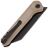 Нож Kansept Bulldozer black сталь D2 рукоять Brown Micarta