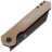 Нож Kansept Bulldozer black сталь D2 рукоять Brown Micarta
