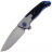 Нож WE knife Press Check сталь CPM-20CV рукоять Gray Ti/Black/Blue G10 (WE20078B-2)