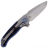 Нож WE knife Press Check сталь CPM-20CV рукоять Gray Ti/Black/Blue G10 (WE20078B-2)