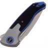 Нож We knife Press Check сталь CPM-20CV рукоять Gray Ti/Black/Blue G10 (WE20078B-2)