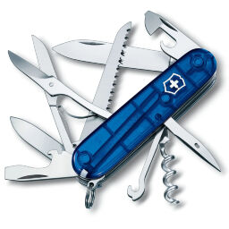 Нож многофункц. Victorinox Huntsman Translucent Blue 91мм (1.3713.T2)