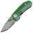 Нож SHOOZIZ YA-01 black сталь Damascus рукоять Green cowbone