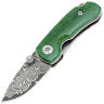 Нож SHOOZIZ YA-01 black сталь Damascus рукоять Green cowbone