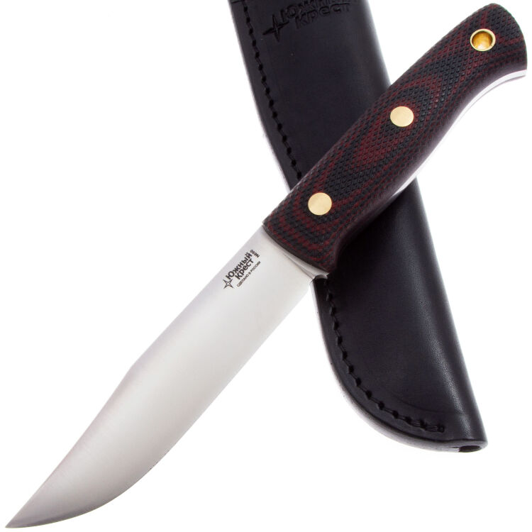 Нож Южный Крест FOX конвекс сталь N690 рукоять микарта красно-черная (228.1254)