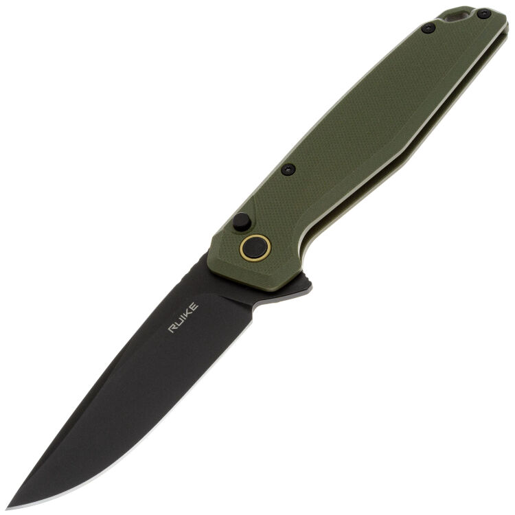 Нож Ruike P873-MB black сталь 14C28N рукоять Green G10