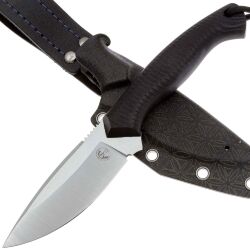 Нож 7 Ножей Пиранья Гибрид сталь N690 рукоять Black G10