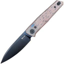 Нож Reate PL-6 black PVD сталь Nitro-V рукоять Red/Black Micarta