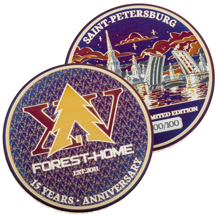 Монета Forest-Home Coin 15th Anniversary Saint-P Titanium
