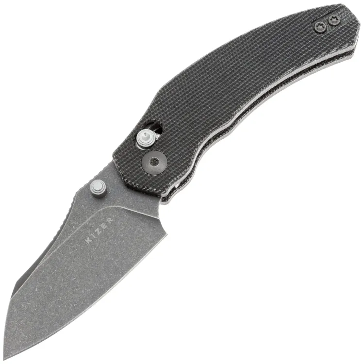 Нож Kizer Mini Bulldog stonewash сталь Nitro-V рукоять Micarta