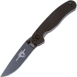 Нож Ontario RAT-2 Black сталь AUS-8 рукоять Black GRN (8861)