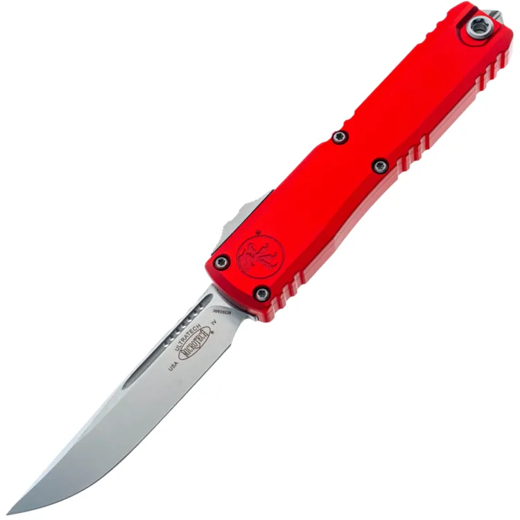 Нож Microtech Ultratech Gen IV S/E stonewash сталь M390MK рукоять Red Aluminium (11214-10RD)