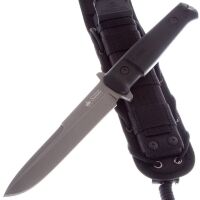 Нож Kizlyar Supreme Trident сталь D2 Tackwash рукоять Black Kraton